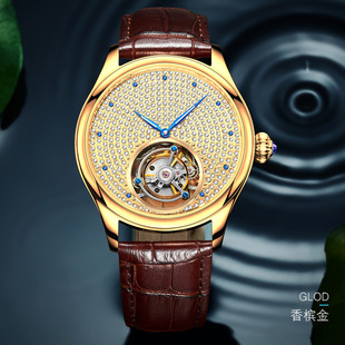 真皮夜光陀飞轮国产腕表 手表镂空皮带瑞士机芯品牌防水机械男时尚
