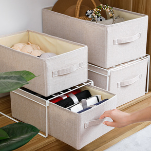 收纳盒子家用可折叠分层置物架衣服收纳神器 衣柜布艺收纳箱抽屉式