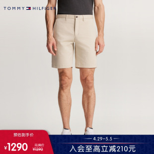 35199 春季 男装 一字袋小绣标肌理感商务休闲合身短裤 24新款 Tommy