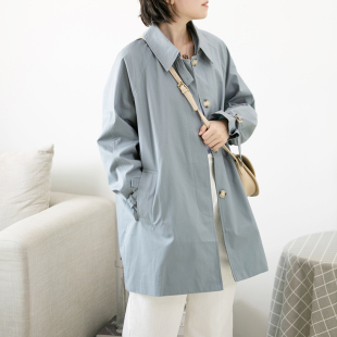 大衣休闲外套 新款 韩版 小个子气质流行长袖 秋季 显瘦风衣女士中长款