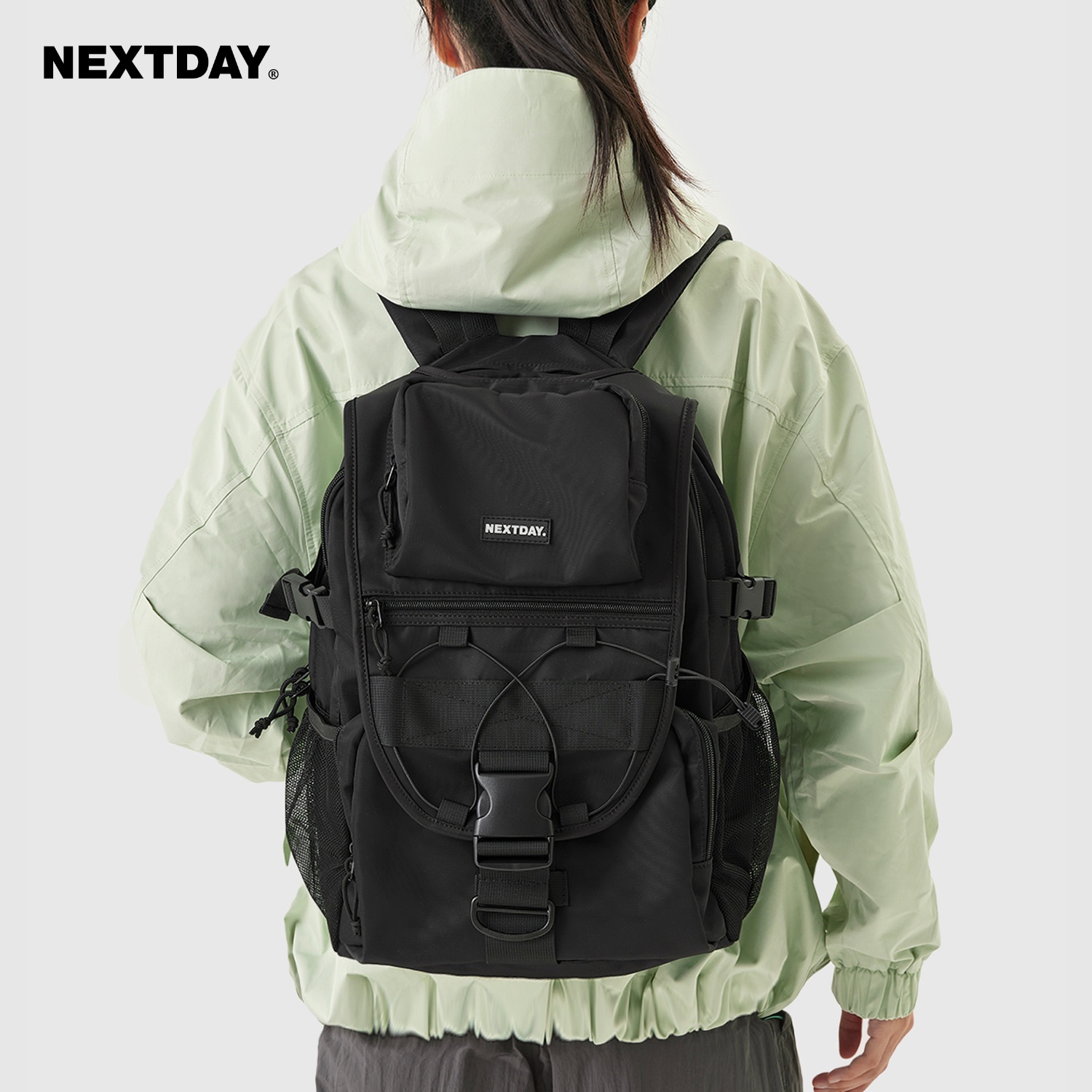 NEXTDAY双肩包男潮牌机能户外旅行登山背包女大容量电脑包书包