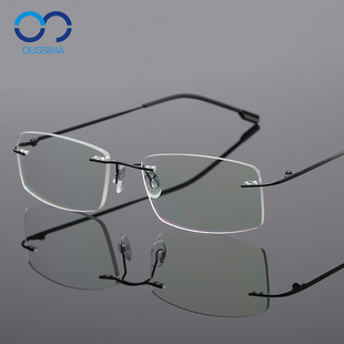 无框眼镜钛合金记忆超轻商务763 近视眼镜眼镜架眼镜框男女同款