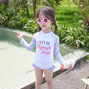 儿童连体泳衣女童夏装 新款 儿童洋气防晒小女孩宝宝沙滩度假游泳装