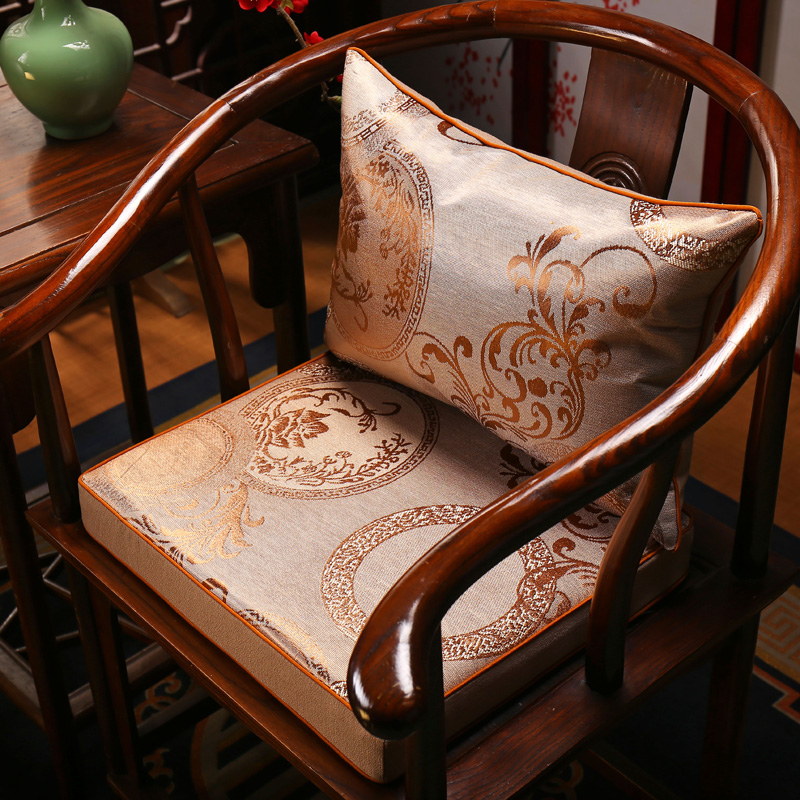 红木椰棕沙发垫硬坐垫实木家具圈椅太师椅垫冰丝凉席乳胶防滑 中式