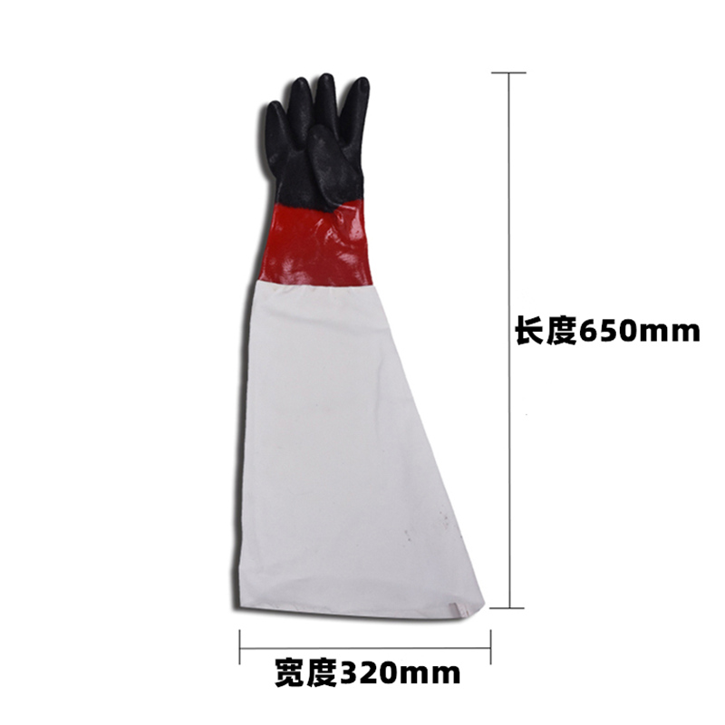 喷砂机手套加厚耐磨喷砂机专用手套橡胶喷砂手套左手喷沙手套配件