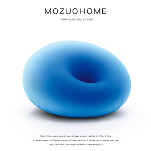MOZUO墨佐北欧现代甜甜圈圆形懒人沙发客厅创意可爱ins彩色儿童椅