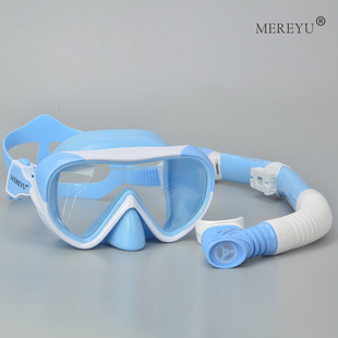 儿童潜水镜浮潜面镜呼吸管全干式 套装 备 护鼻防呛水高清防水防雾装