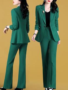 西装 秋装 时尚 套装 秋季 2022新款 裤 子两件套 女装 气质洋气减龄职业装