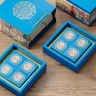 盒礼盒盒子高档定制手提礼品盒高级中秋月饼空盒冰皮双层 月饼包装