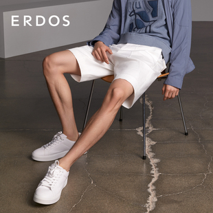 24夏新款 ERDOS 商务休闲 白色直筒五分休闲工装 男装 裤 高棉质短裤