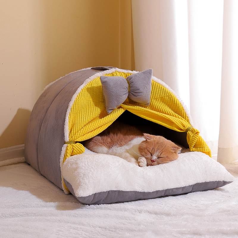 猫窝冬季 保暖四季 猫房子用品 通用幼猫咪睡觉帐篷加厚狗狗窝封闭式