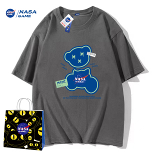 NASA t恤男女潮牌上衣情侣装 2024纯棉短袖 饭 GAME官网联名直播新品
