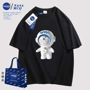 NASA MCQ联名2024夏季 动漫卡通印花百搭户外运动情侣T恤DYJ 新款