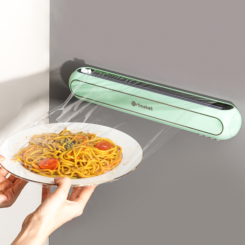 厨房一次性保鲜膜切割器家用保鲜膜罩食品专用切割盒磁吸冰箱神器