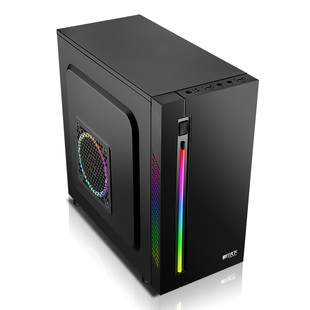 RGB光效精美迷你全侧透白色游戏商务办公电脑台式 小机箱diyUSB3.0