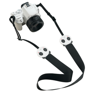 耐影 ZVE10 Z50 R50挂脖便携可爱日系熊猫云朵笑脸相机肩带 微单反相机背带适用于佳能索尼富士尼康松下Z30
