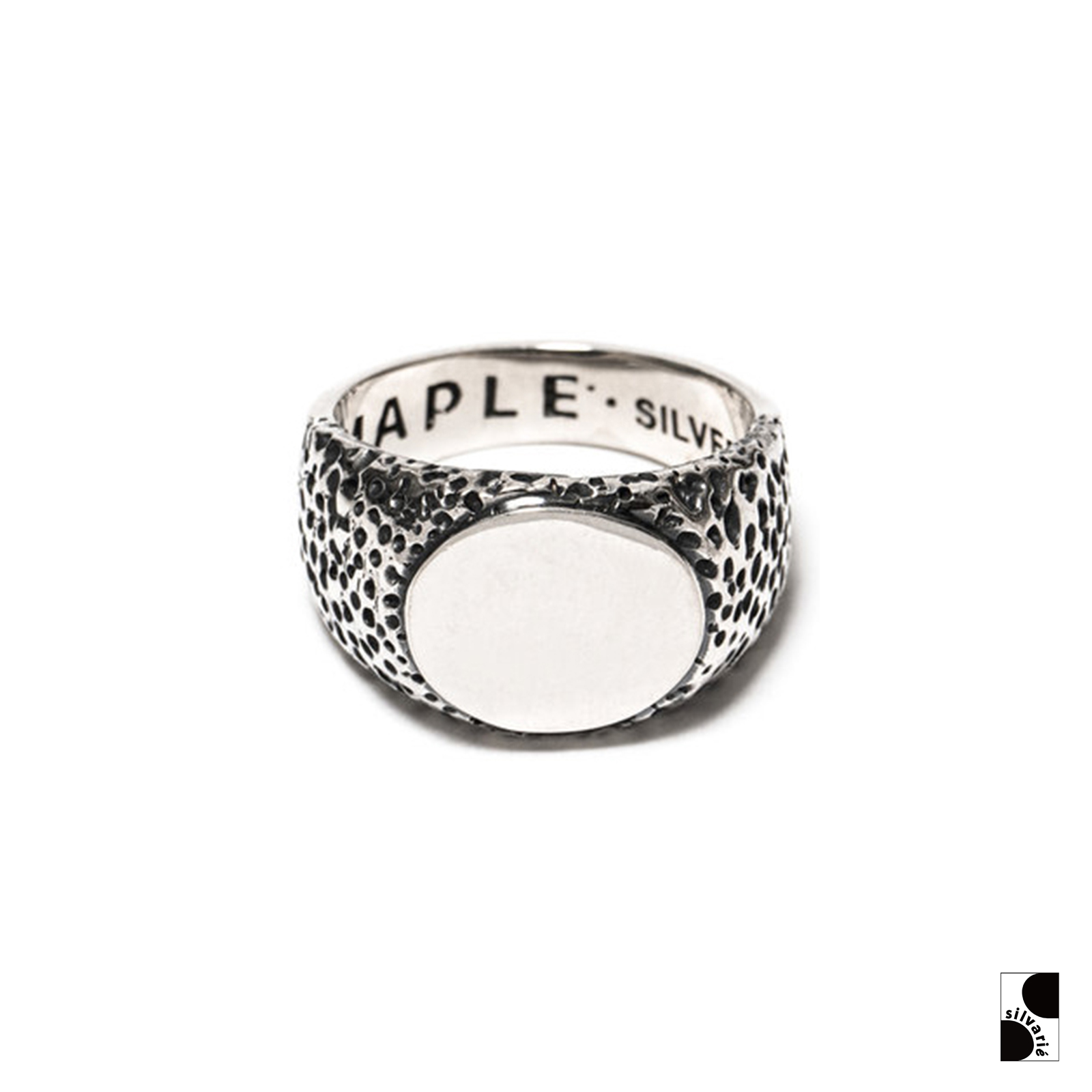 纯银14K镀金潮流配饰男女 1970年代掘金主题戒指 =silvarie=MAPLE