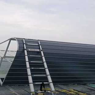 3屋脊顺坡通风气楼圆弧形电动采光天窗 屋顶自然通风器18J621