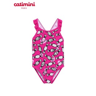 catimini原创童装 2020年夏季 女幼童糖果满印泳衣 新款