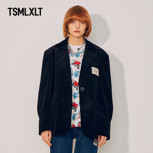TSMLXLT 纯色图案拼贴西装 潮牌时尚 外套 小马宝莉系列