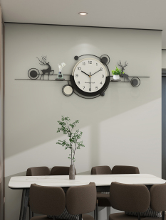 饰挂钟客厅餐厅沙发墙上挂件带钟表静音现代简约挂表 电视背景墙装