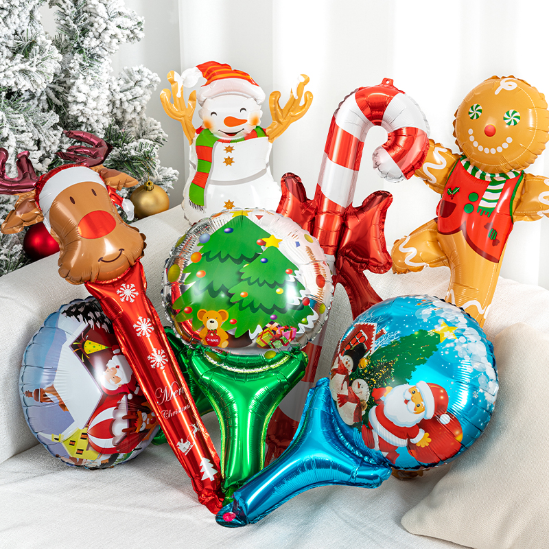 饰品气球儿童手持棒玩具幼儿园场景布置平安夜小礼物礼品 圣诞节装