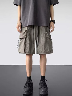 衩美式 薄款 夏季 男士 休闲速干五 宽松裤 短裤 大码 以纯棉A21机能工装
