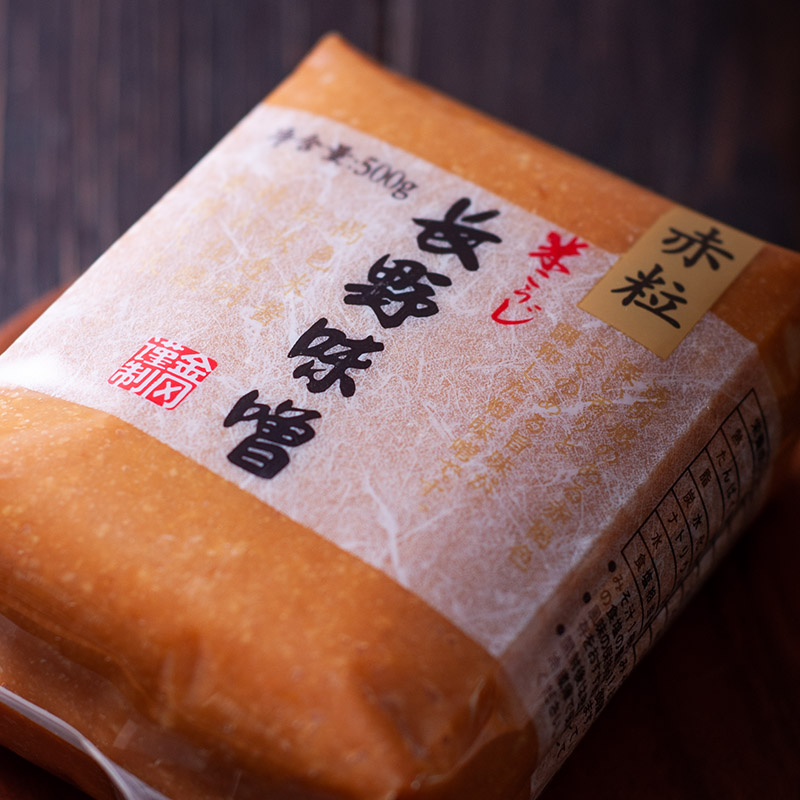 长野味噌酱汤调味料日本白味增赤粒红米酱料理豆酱500g