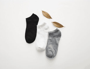 男短袜 男士 短筒 纯色袜子 船袜 独立包装