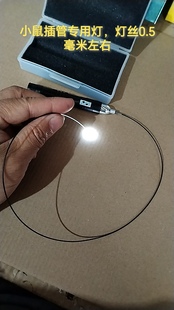 小鼠插管光纤灯插管专用光纤灯头0.5毫米亮度高聚光省电方便携带