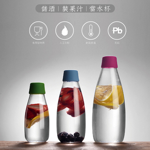 玻璃瓶 泡酒瓶玻璃瓶梅子青梅q密封罐带盖酒瓶坛子柠檬茶罐子日式