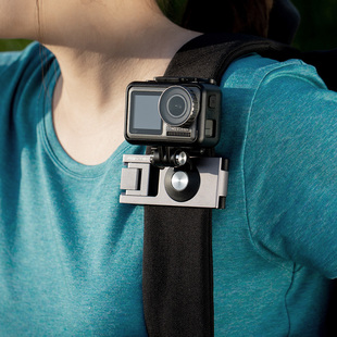 3背包肩带夹配件 2运动相机铝合金摄影包VLOG直播第一人称座osmo pocket PGYTECH背带固定夹大疆action
