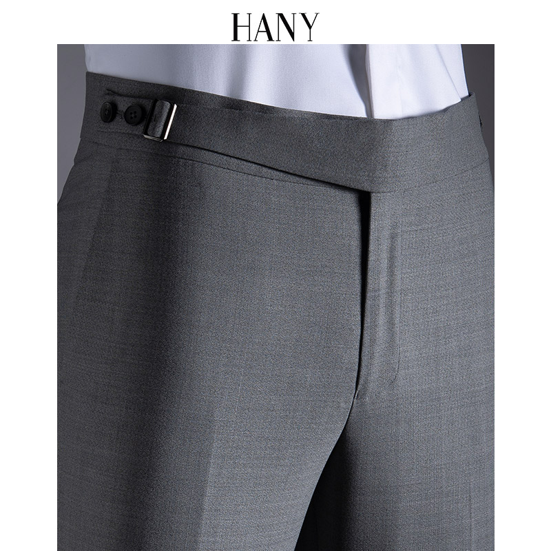西裤 高级感 HANY汉尼高腰双扣意式 断码 高腰男士 羊毛西裤 清仓
