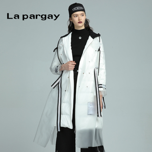 Lapargay纳帕佳新款 白色两件套羽绒服中长款 秋冬季 外套潮 女装