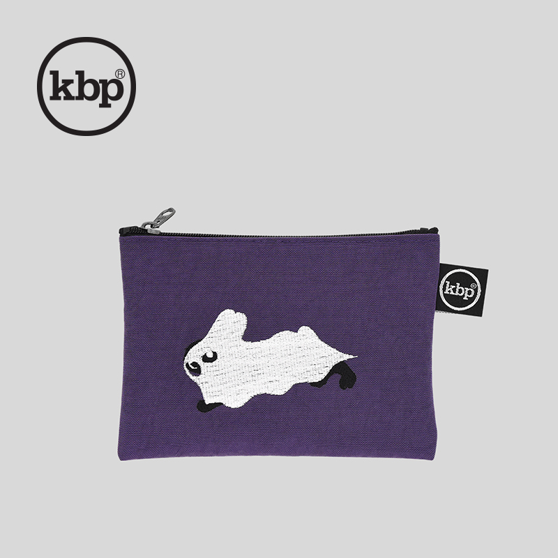 韩国kittybunnypony紫色刺绣小兔零钱卡包kbp小众口红收纳化妆包