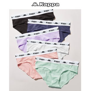 24春夏新Kappa 卡帕品牌Logo腰带莫代尔低腰全包臀内裤 女士三角裤