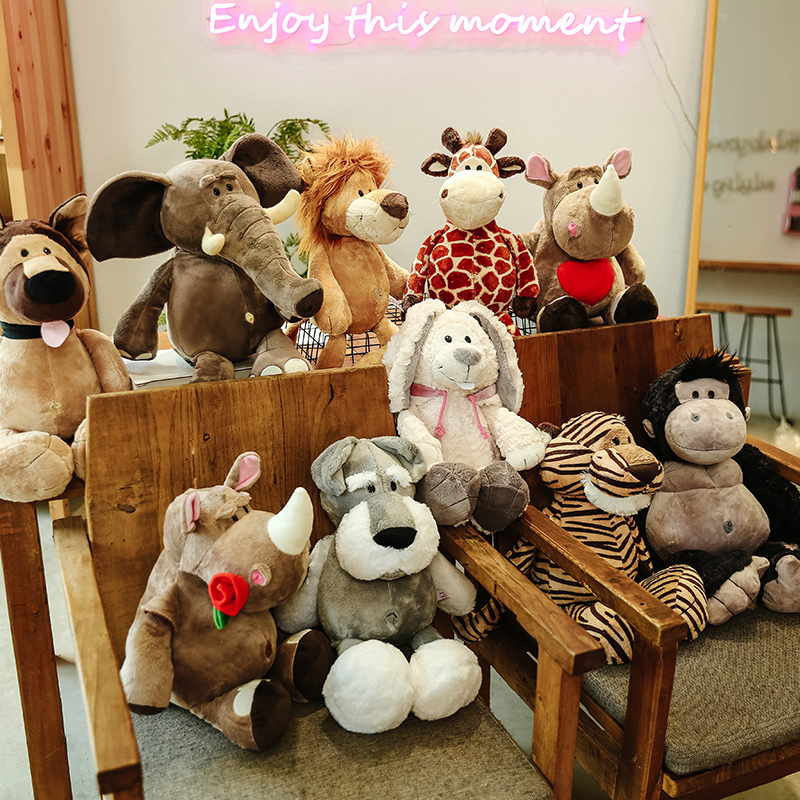可爱丛林系列猴子狮子猩猩小鹿公仔毛绒玩具布娃娃儿童生日礼物女