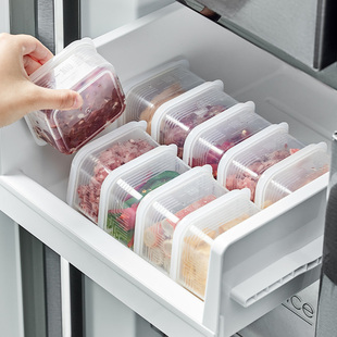 盒 日本进口冰箱冻肉分格盒子冷冻食品级收纳盒专用小号保鲜盒分装
