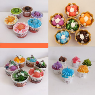 哈根达斯冰淇淋仿真纸杯蛋糕模型道具水果糕点甜品店装 饰品拍照