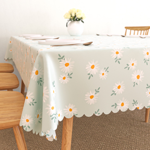 pvc桌布防水防油免洗田园花朵书桌餐桌台布茶几桌垫ins风长方形