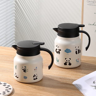 草莓树熊猫保温壶家用大容量不锈钢热水瓶暖水壶暖瓶闷茶焖茶壶