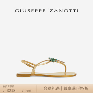 ZanottiGZ女士椰子树水钻夹趾凉鞋 Giuseppe