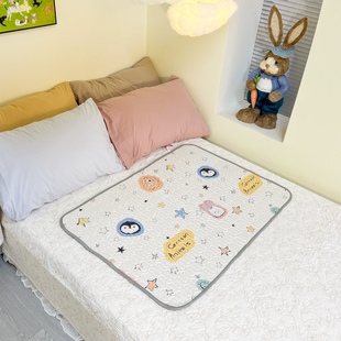 全棉加厚儿童床垫双面用宝宝隔尿褥子可机洗防水经期垫防滑护理垫
