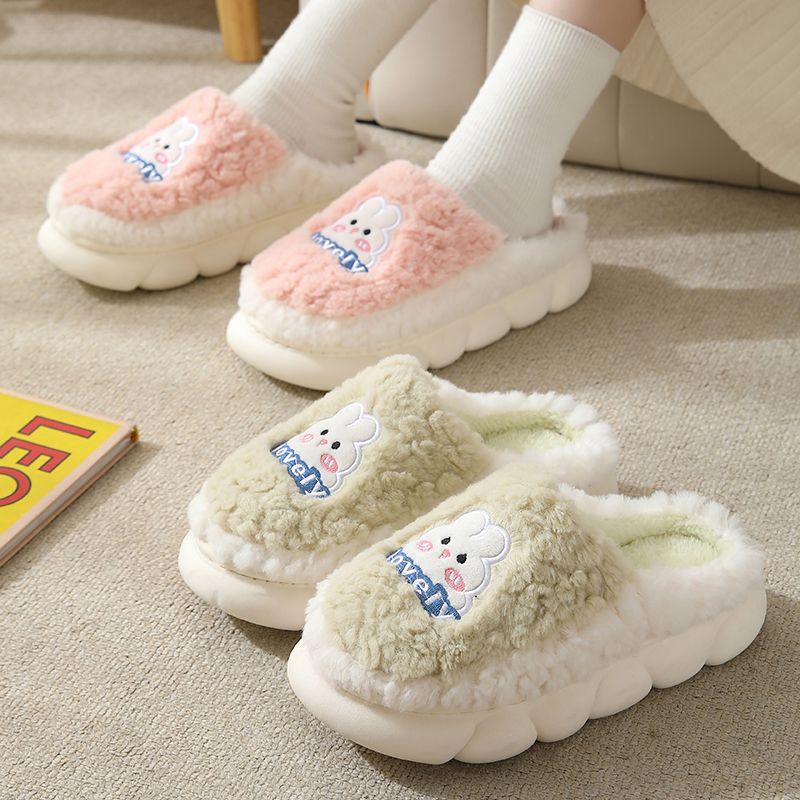 小兔子款 棉拖鞋 月子 女居家室内可爱毛绒保暖秋冬季