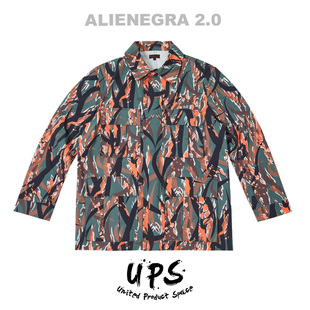 工装 2.0新款 Alienegra CLOT 外套夹克 橙绿配色 UPS 虎纹荆棘