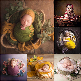 出租 道具拍照艺术造型写真12个月婴儿童装 满月宝宝新生儿摄影服装
