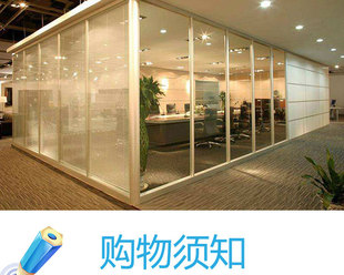 定制办公室空墙钢化玻璃隔断上海销中地弹簧门百叶双层直工厂单铝