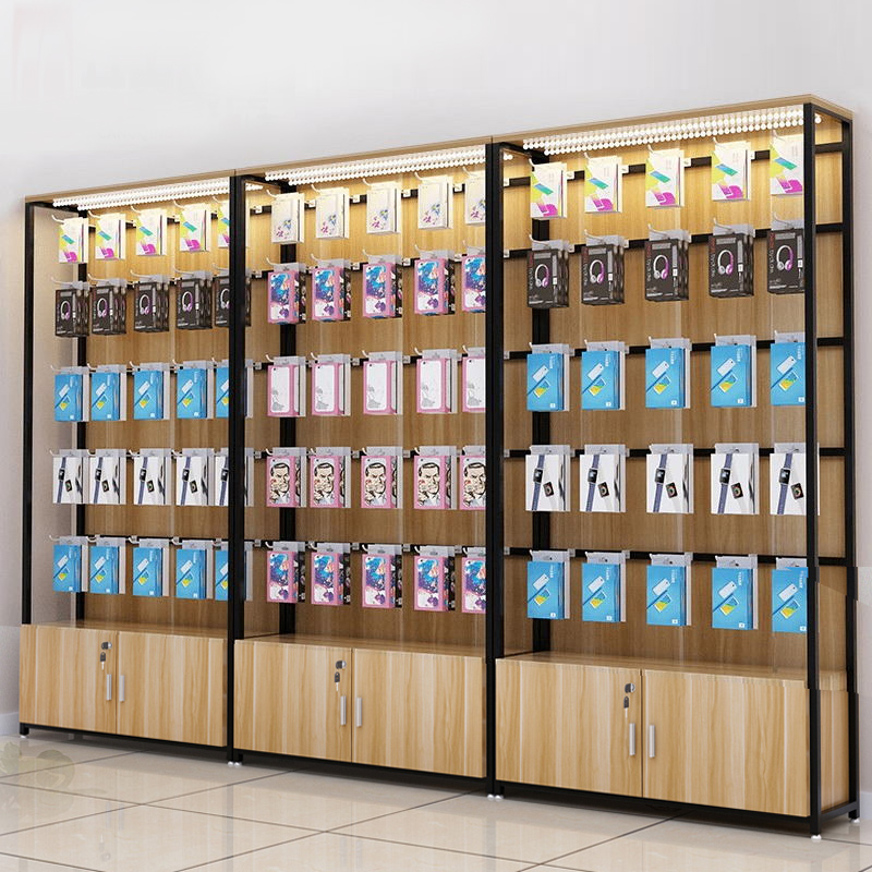 超市小货架手机配件展示柜自由组合零食挂钩饰品中岛便利店置物架