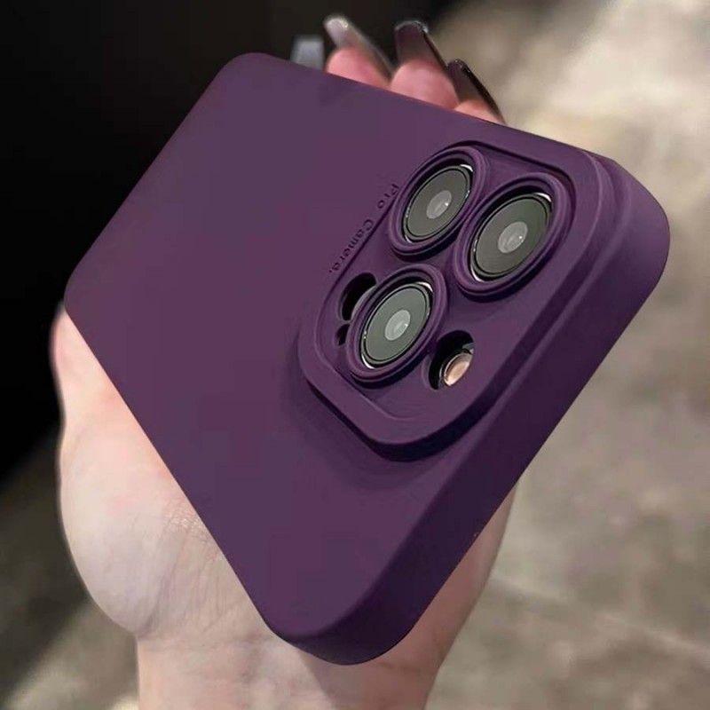 暗紫色适用iPhone14Pro手机壳15promax液态硅胶13苹果15pro14 se2保护套8 xs镜头全包11防摔mini软男xr女款