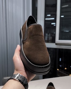新款 5105欧洲站商务时尚 男 低帮男士 休闲皮鞋 休闲圆头磨砂皮鞋 板鞋